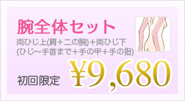腕全体セット 1回 ¥17,850