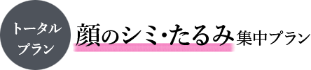 顔のシミ・たるみ集中プラン